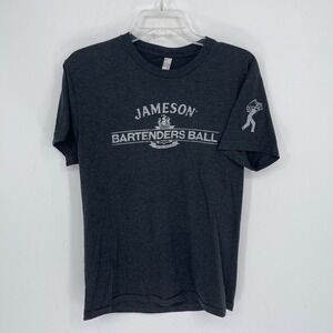 Next Level Women's Gray Jameson Bartenders Ball Graphic T-Shirt Size Small